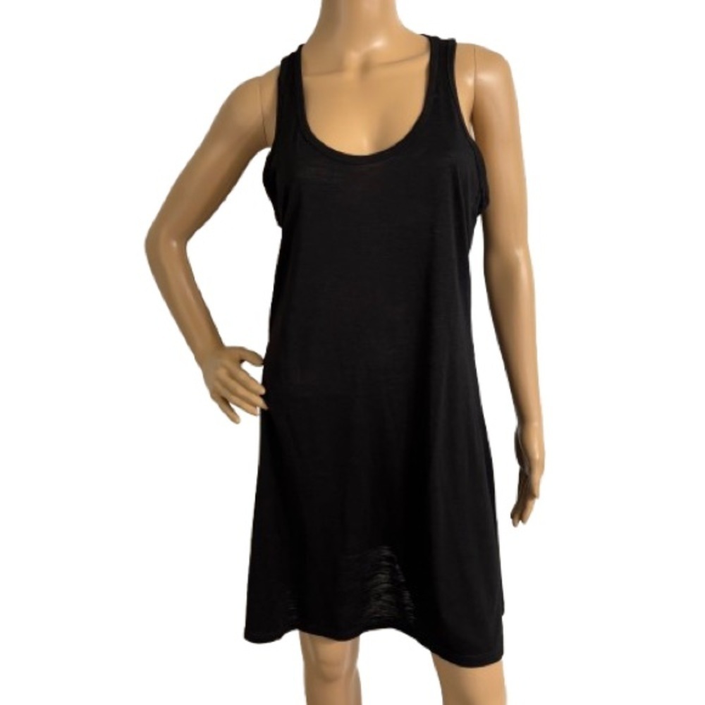 Venus Black Burnout Racer Back Sheer Casual Mini Dress Size XL